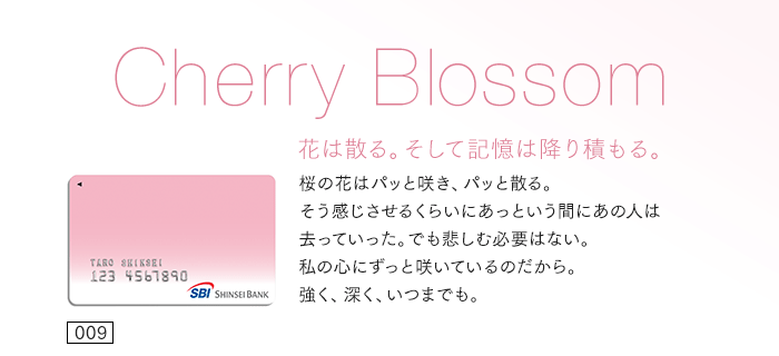 花は散る。そして記憶は降り積もる。桜の花はパッと咲き、パッと散る。そう感じさせるくらいにあっという間にあの人は去っていった。でも悲しむ必要はない。私の心にずっと咲いているのだから。強く、深く、いつまでも。