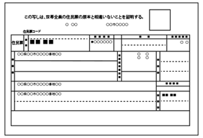 住民票の写し