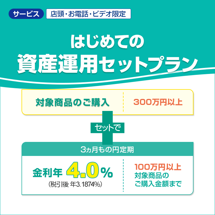 はじめての資産運用セットプラン | SBI新生銀行