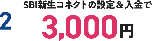 SBI新生コネクトの設定＆入金で3,000円